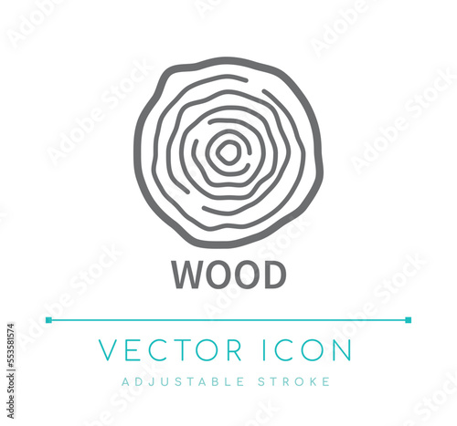 Wood Jewelry Line Icon