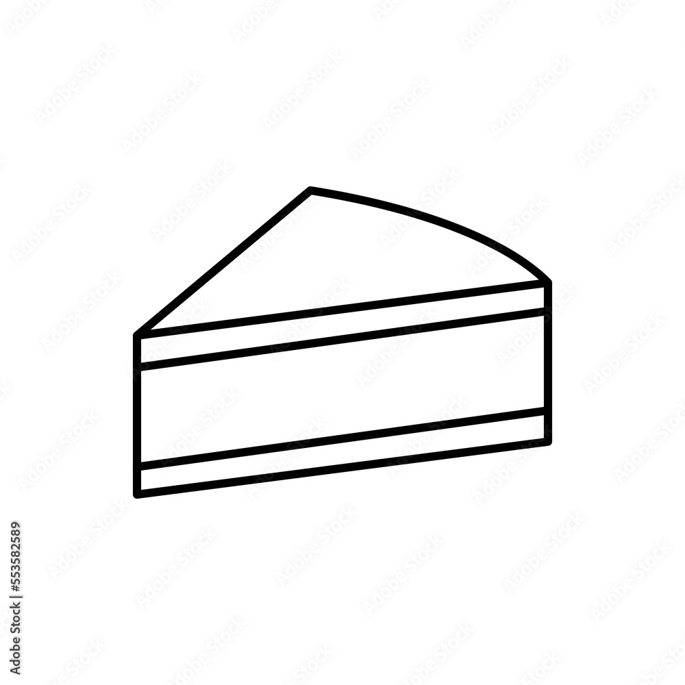 Cake outline icon with thin line Cake outline icon with thin line