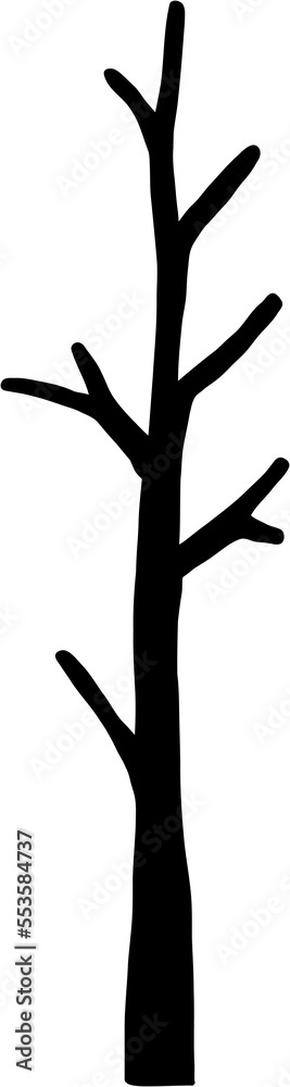 simplicity dead tree freehand drawing.