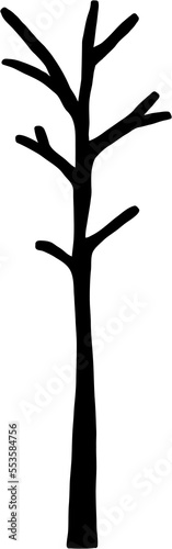 simplicity dead tree freehand drawing.