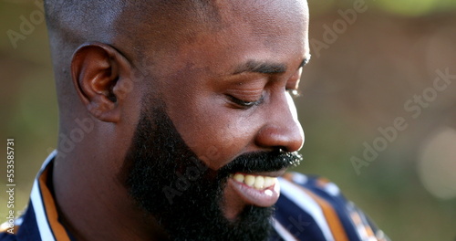 Happy African man smiling portrait smile joy