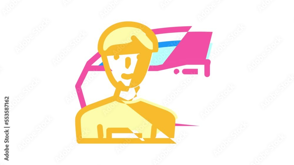 locksmith repairman color icon animation locksmith repairman color icon animation