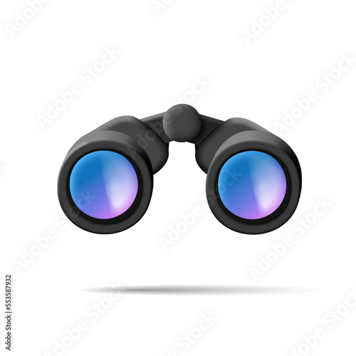 3D Binoculars icon isolated on white background. Can be used for many purposes.