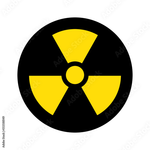 Radioactive hazard symbol. Nuclear icon. Vector.