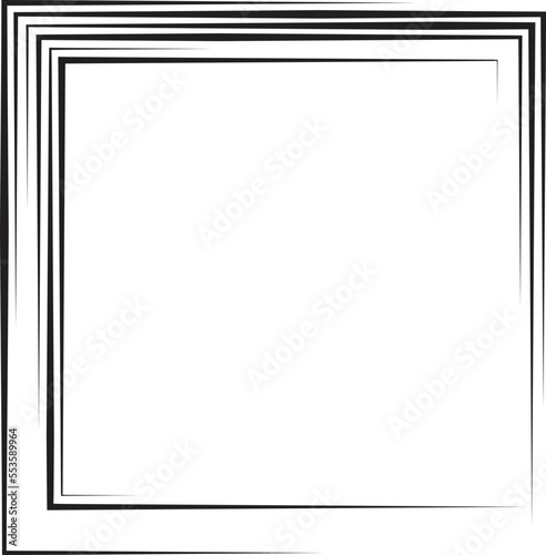 Rectangle Logo with lines.Rectangle unusual icon Design .frame with Vector stripes for images. 
