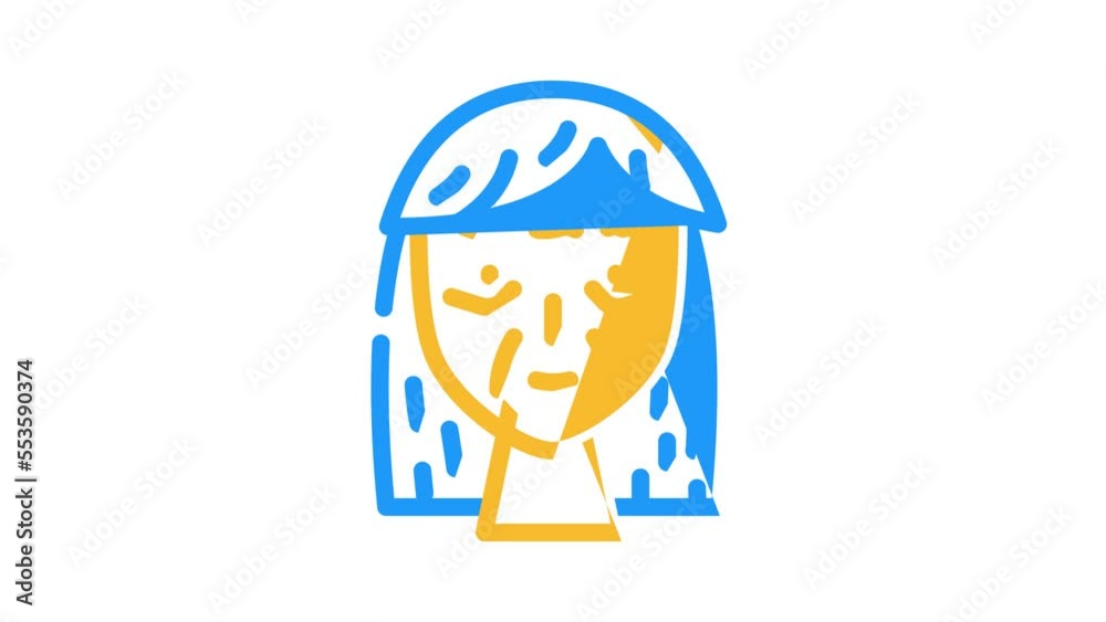 wrinkles of old skin color icon animation wrinkles of old skin color icon animation