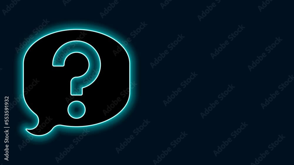 Glowing neon line Speech bubble chat icon isolated on black background. Message icon. Communication or comment chat symbol. 4K Video motion graphic animation Glowing neon line Speech bubble chat icon isolated on black background. Message icon. Communication or comment chat symbol. 4K Video motion graphic animation