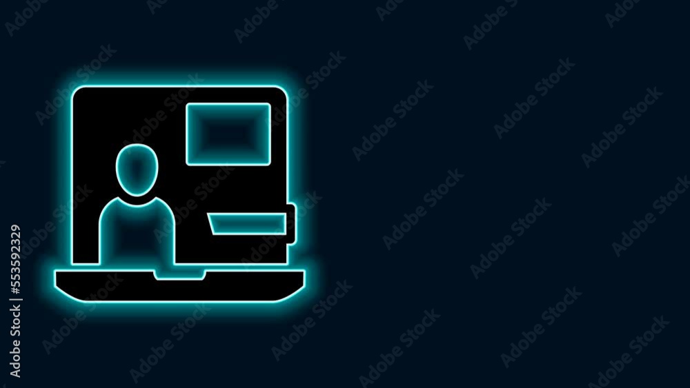 Glowing neon line World news icon isolated on black background. Breaking news, world news tv. 4K Video motion graphic animation Glowing neon line World news icon isolated on black background. Breaking news, world news tv. 4K Video motion graphic animation