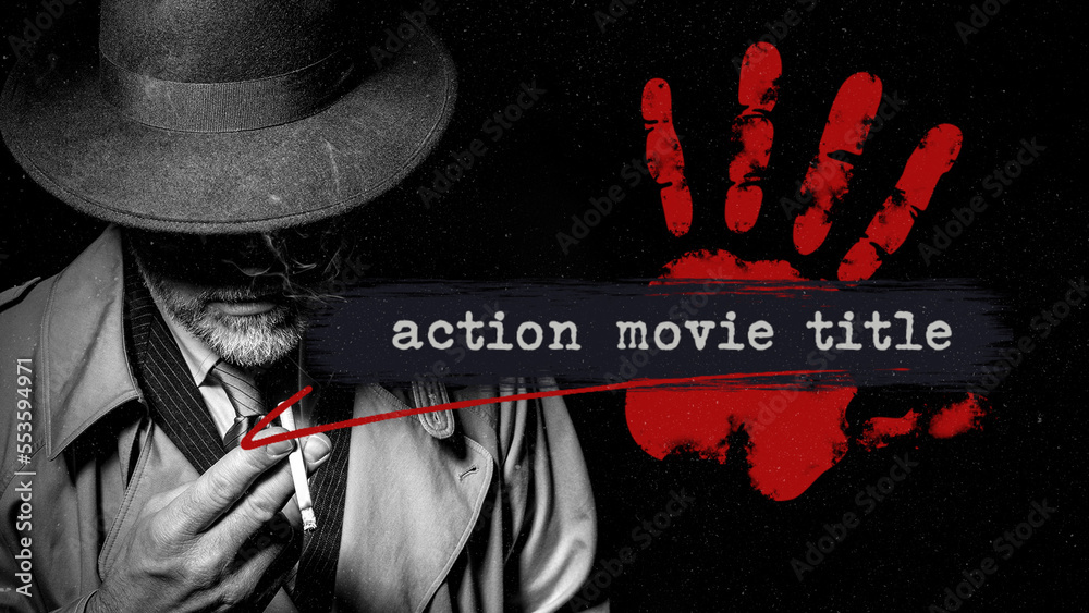 Action Movie Title Stock Template | Adobe Stock