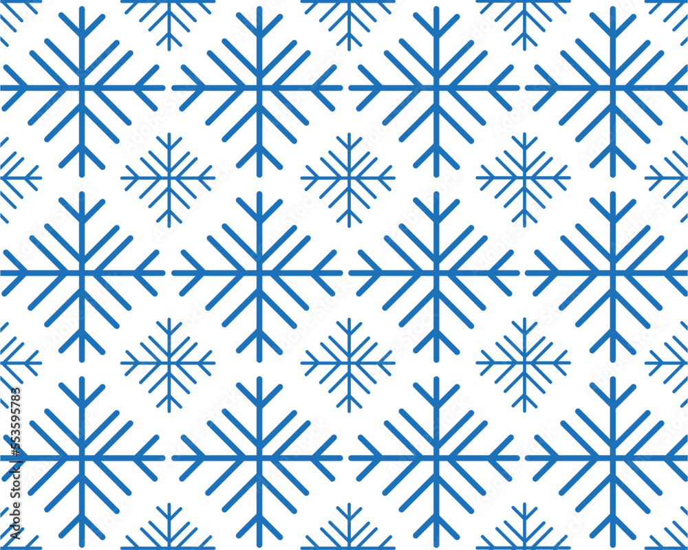 seamless pattern with snowflakes. beautiful winter christmas background