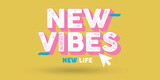 New Vibes Digital print design for wall art poster and t-shirt