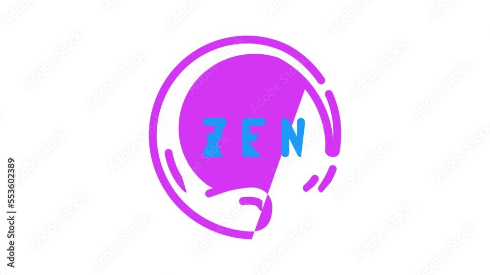 zen meditation color icon animation zen meditation color icon animation
