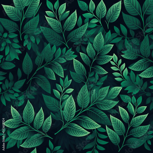 seamless pattern with leaves
