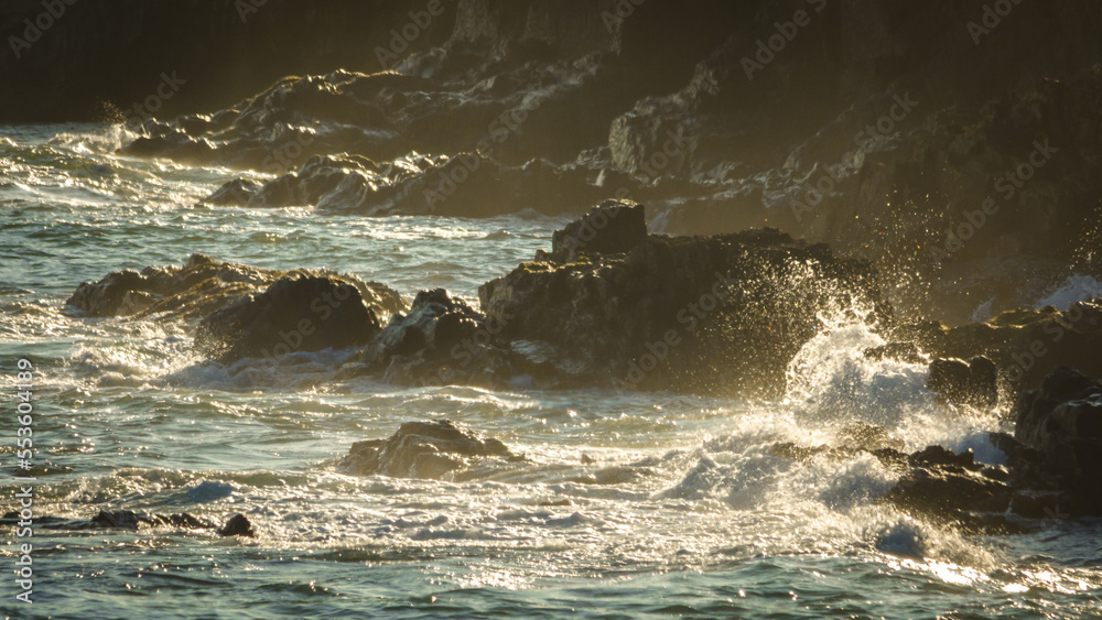 Waves rocks wild Atlantic Irish seascape