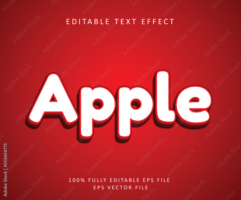 Apple editable text effect 