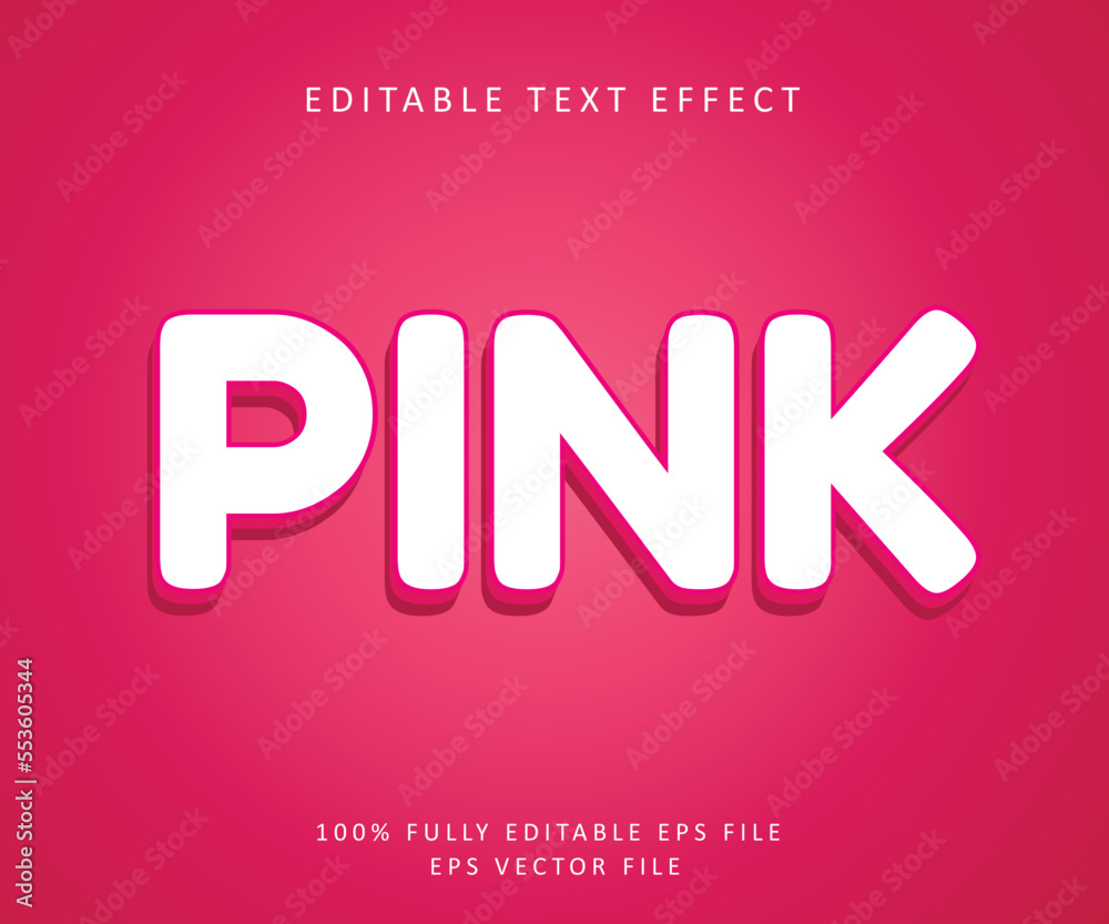 Pink logo editable text effect