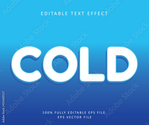  Cold logo editable text effect