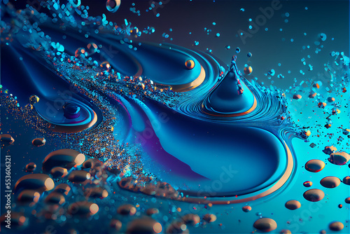 Refreshing blue liquid back...