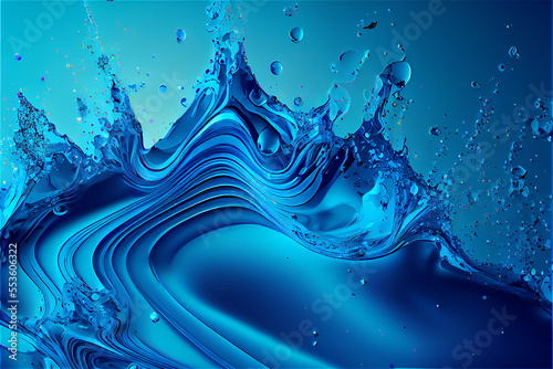 Refreshing blue liquid back...