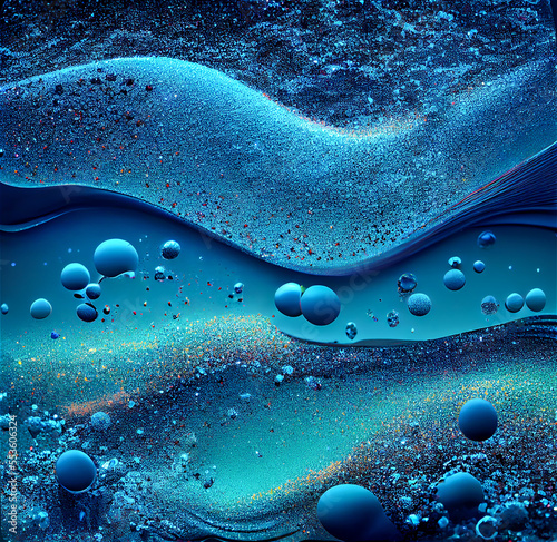 Refreshing blue liquid back...