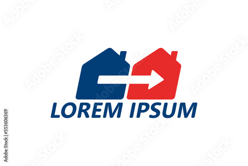 Moving house logo template design vector