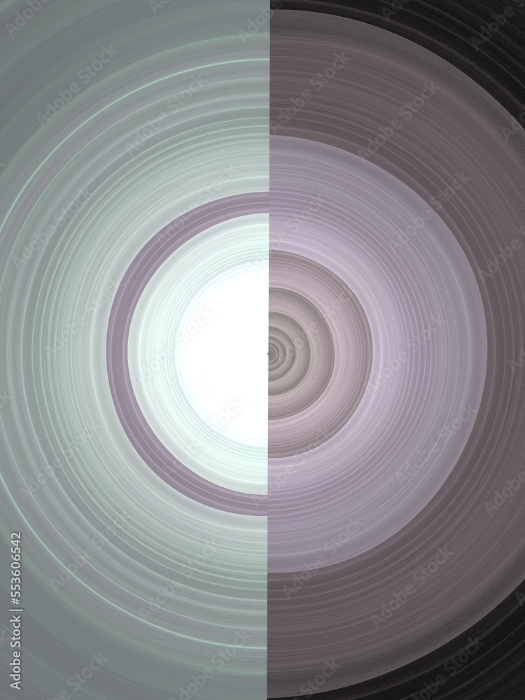 Obraz premium Fractal Art Abstract Geometric Half Circles