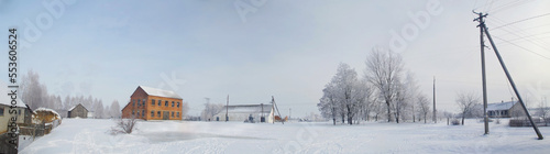 Ukrainian village in winter