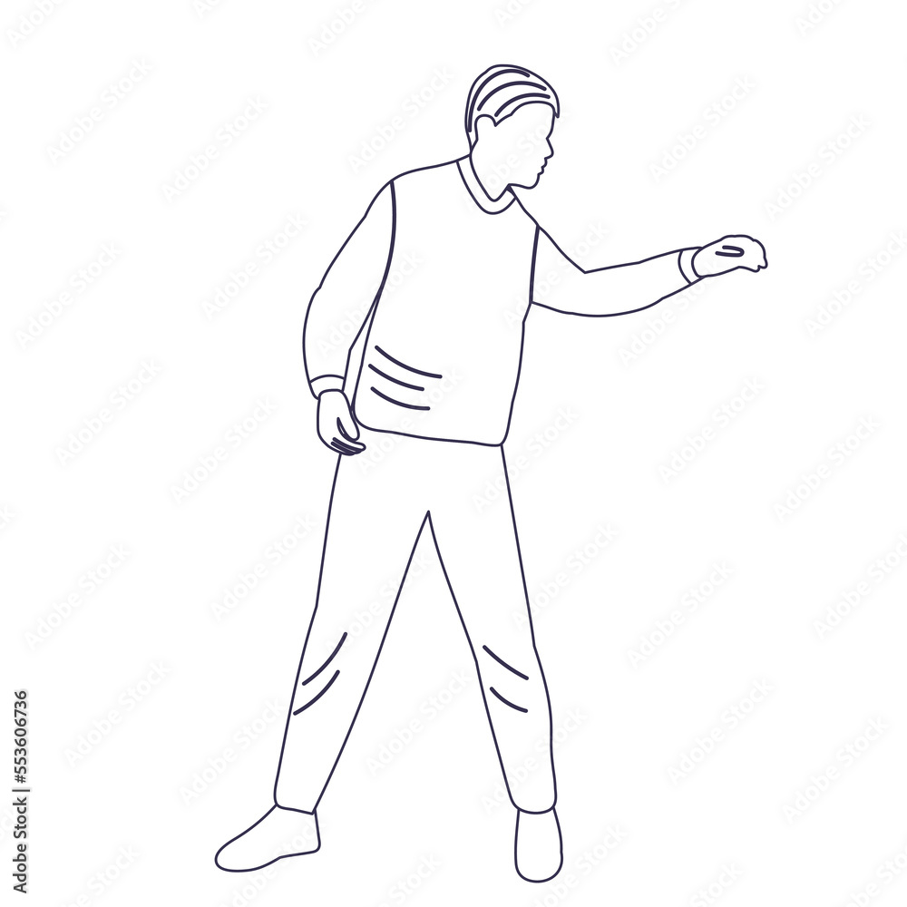 man dancing doodle sketch on white background isolated man dancing doodle sketch on white background isolated