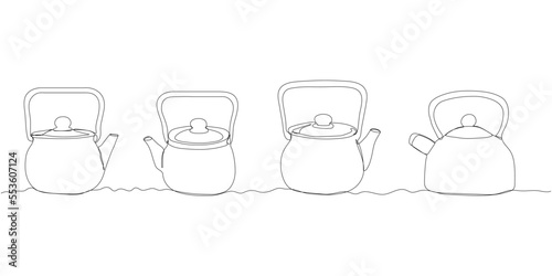 Continuous line drawing of kettlebell. Kettlebell linear icon. One line drawing background. Vector illustration. Kettlebell continuous line icon