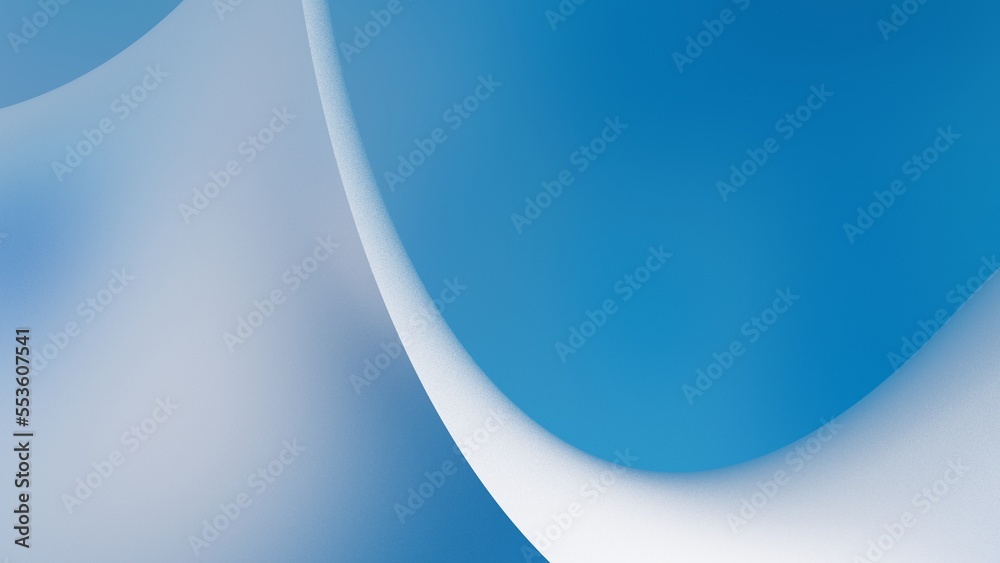 Obraz premium Metallic silver twist surface under blue sky background. Concept 3D CG of future virtual space, revolutionary flexible thinking and viewpoints from various angles.