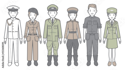 軍服、軍装のベクターイラスト