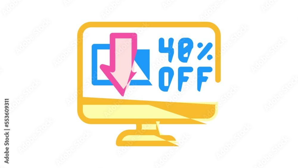 online discounts color icon animation online discounts color icon animation