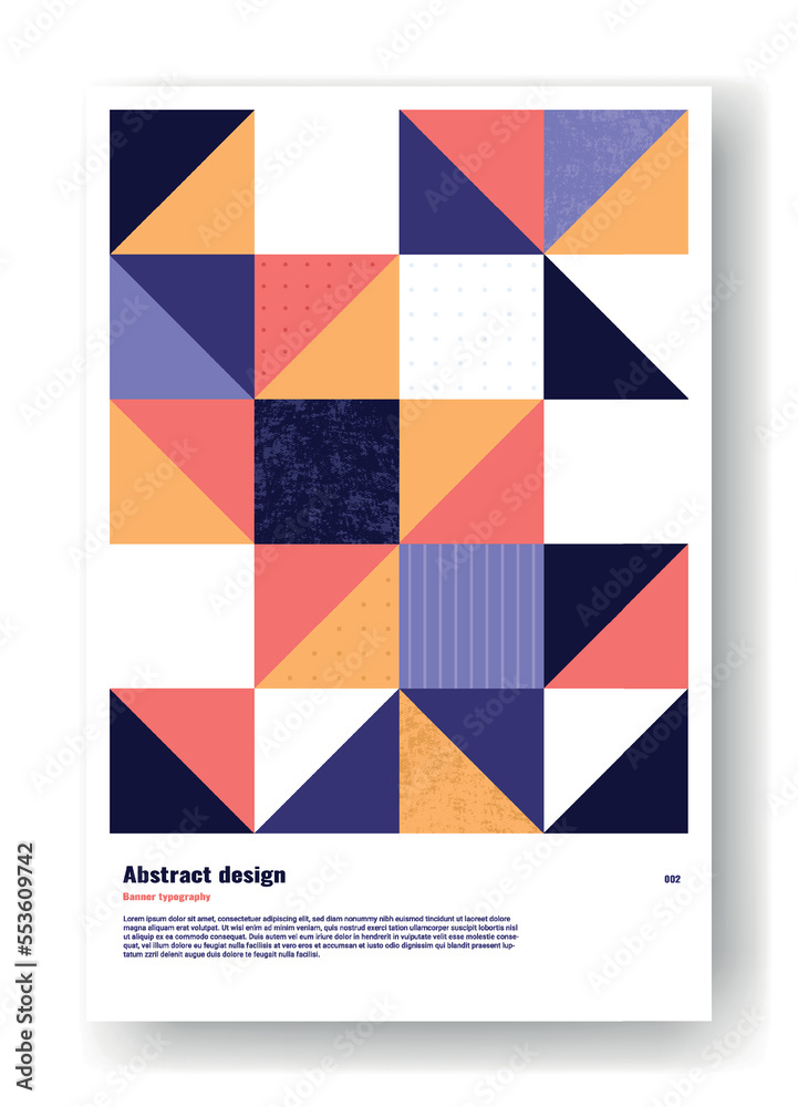 Abstract geometric poster