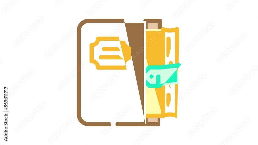 diary with cover color icon animation diary with cover color icon animation