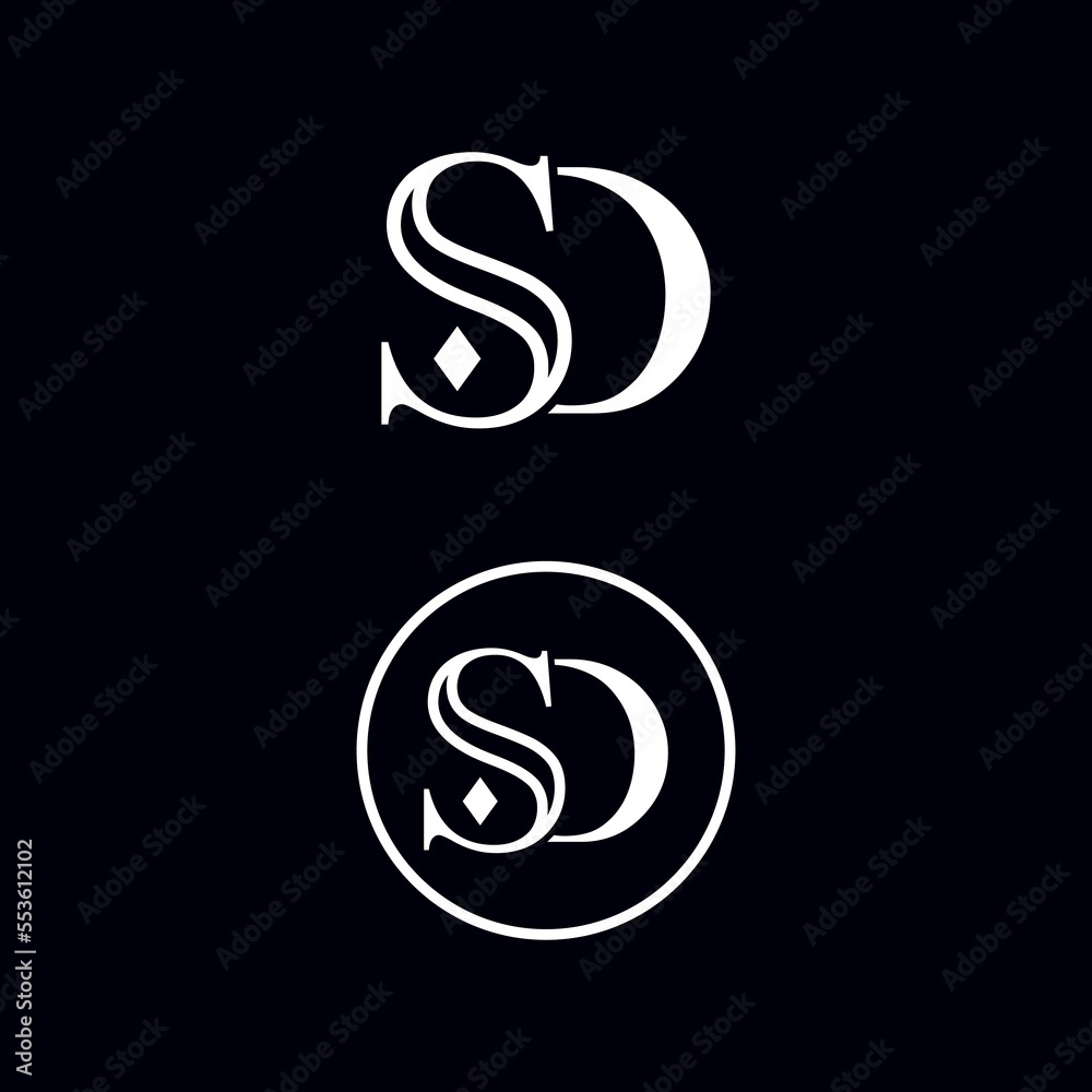 letter SD luxury premium brand logo