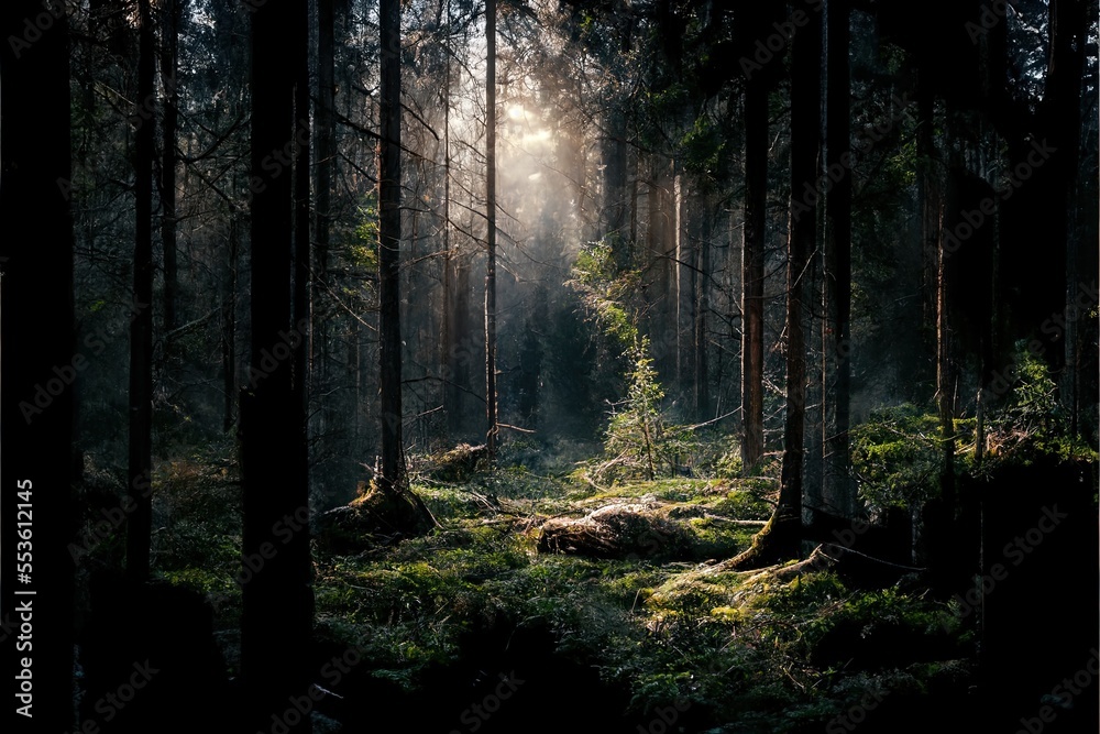 Fototapeta premium morning in the woods