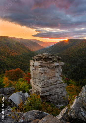 Lindy Point at Blackwater Falls State Park in a West Virginia fall photo