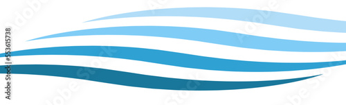 Water wave design on white background. Curved water wave pattern for backdrop and wallpaper template. Curved lines with repeat stripes texture. Abstract water wave background, vector illustration