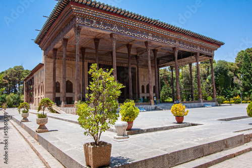 Chehel Sotoun (Forty Columns) Palace in Isfahan Iran. (350 years old historical architecture)