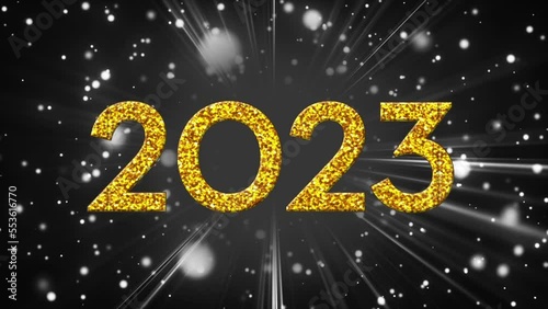 Snow Particles 2023 Happy NYE