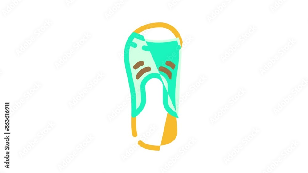 elegant slippers color icon animation elegant slippers color icon animation