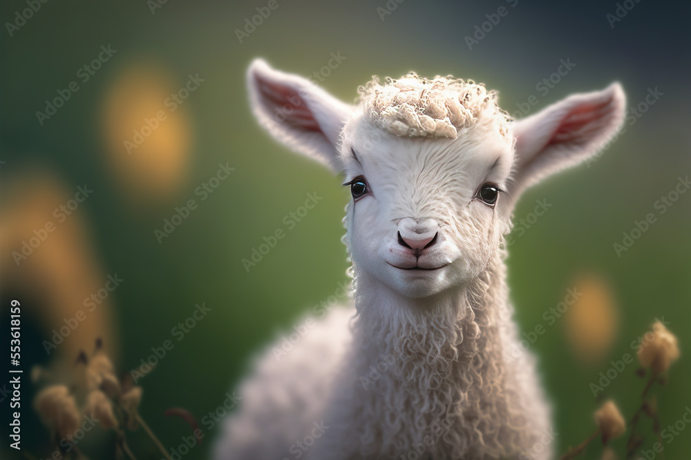 A Baby Goat In A Field Of Flowers