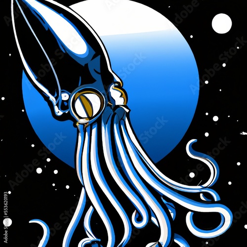 Squid Over the Moon photo