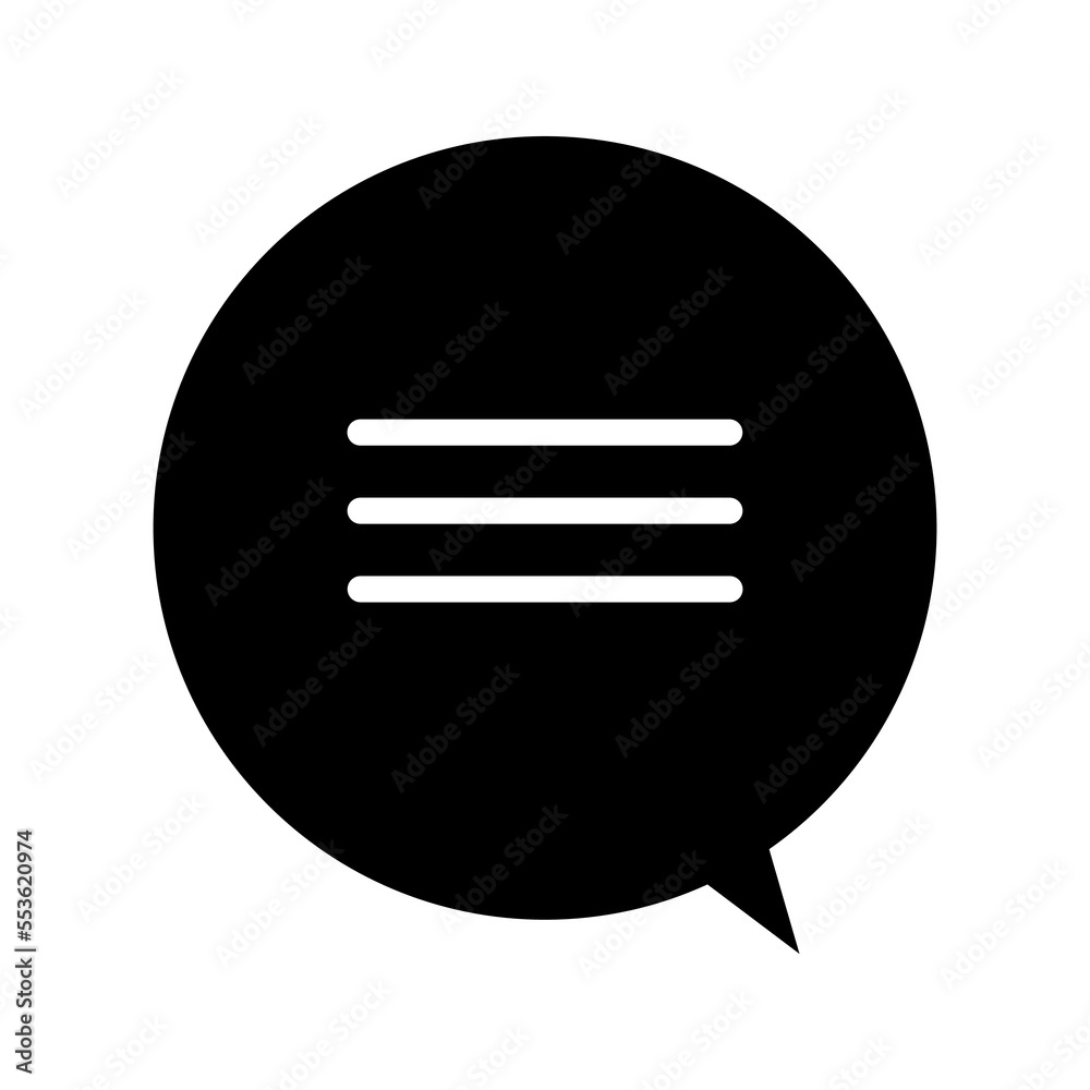 Silhouette Comment chat bubble icon vector illustration Silhouette Comment chat bubble icon vector illustration