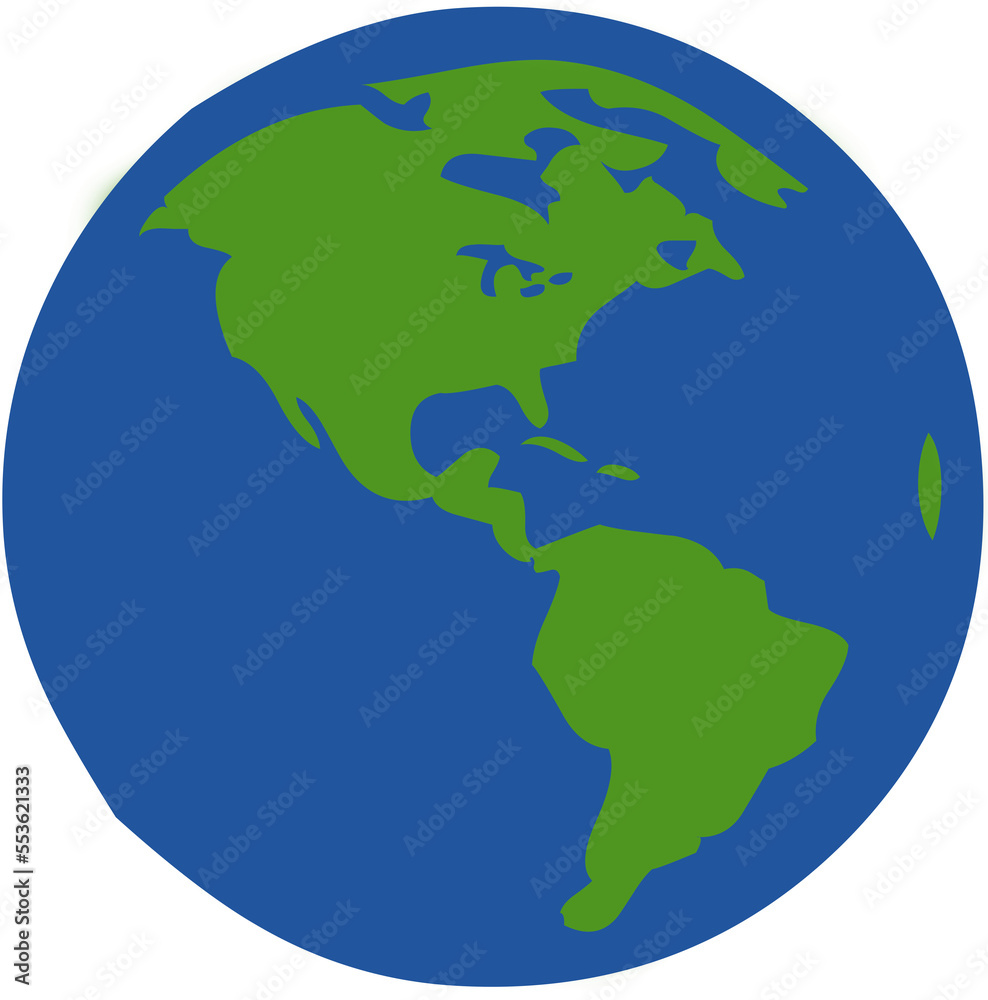 Obraz premium planet earth illustration png north america south america