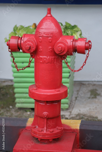 red fire hydrant on the street