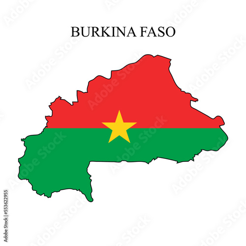 Burkina Faso map vector illustration. Global economy. Famous country. Western Africa. Africa.