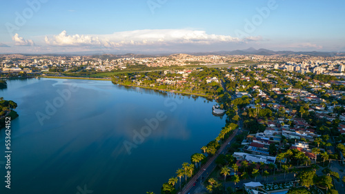 Aerial view of Lagoa da Pampulha in Minas Gerais, Belo Horizonte. © Pedro