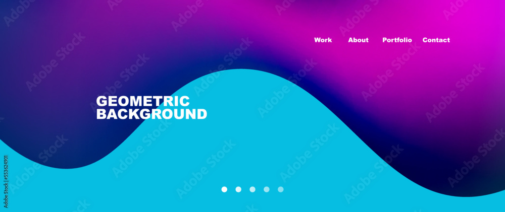 Fototapeta premium Liquid shapes with flowing gradient colors. Round elements and circles. Vector illustration for wallpaper, banner, background, leaflet, catalog, cover, flyer