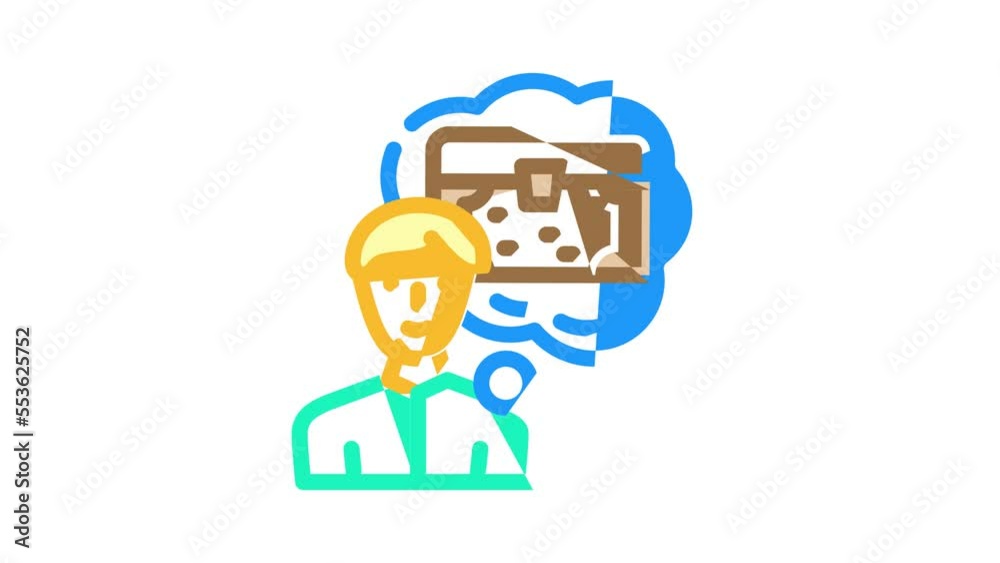 thoughts of treasure color icon animation thoughts of treasure color icon animation